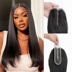 Virgin Human Hair Double Drawn 2x6 Transparent Lace  Closure